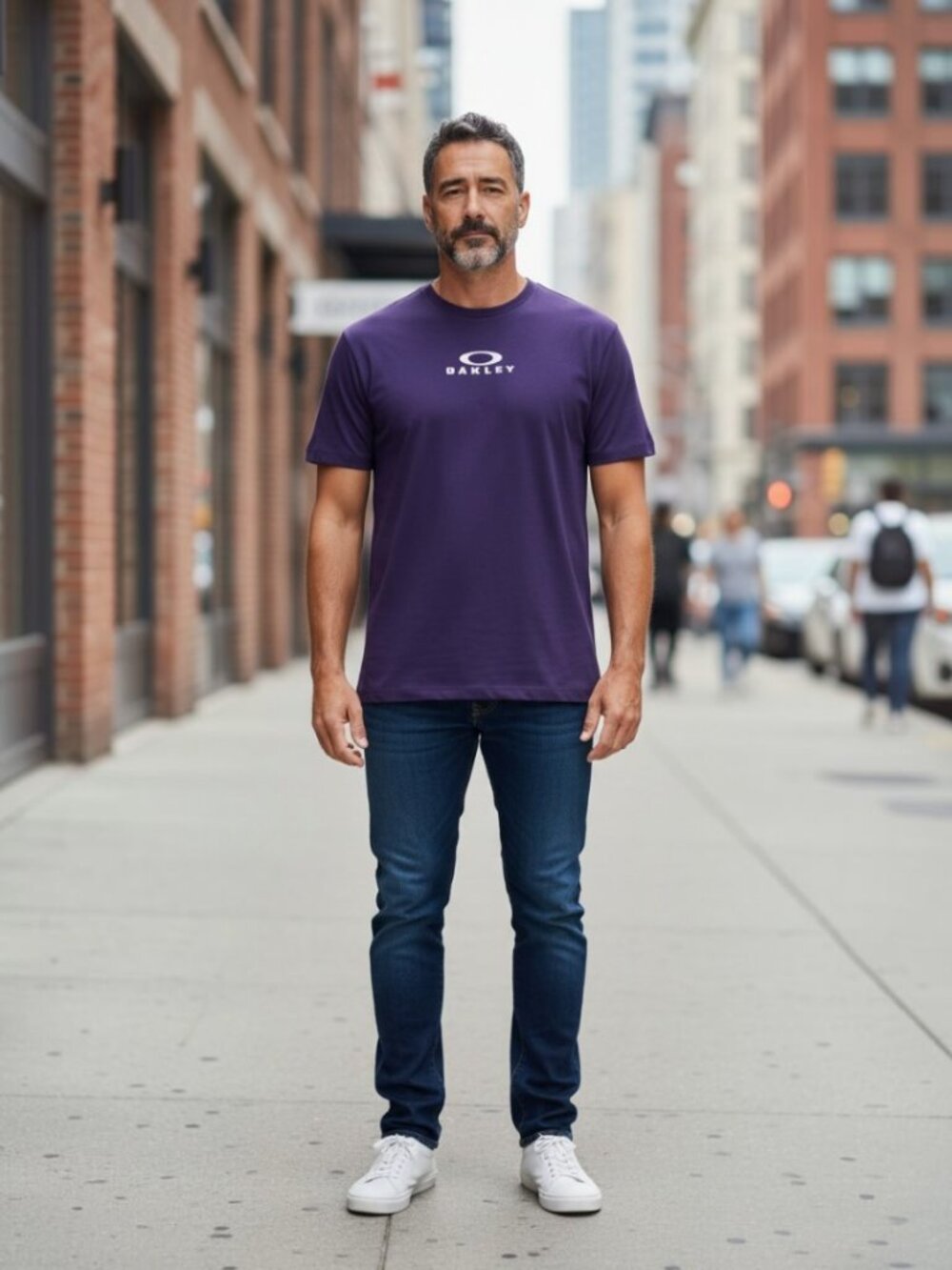 NEW Men's Oakley Hydrolux Bark Short Sleeve Regular Fit T-Shirt Purple Medium